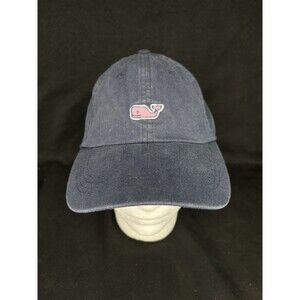 Vineyard Vines Whale Hat Cap Strap Back Adjustable Navy Blue Cotton Simple Pink